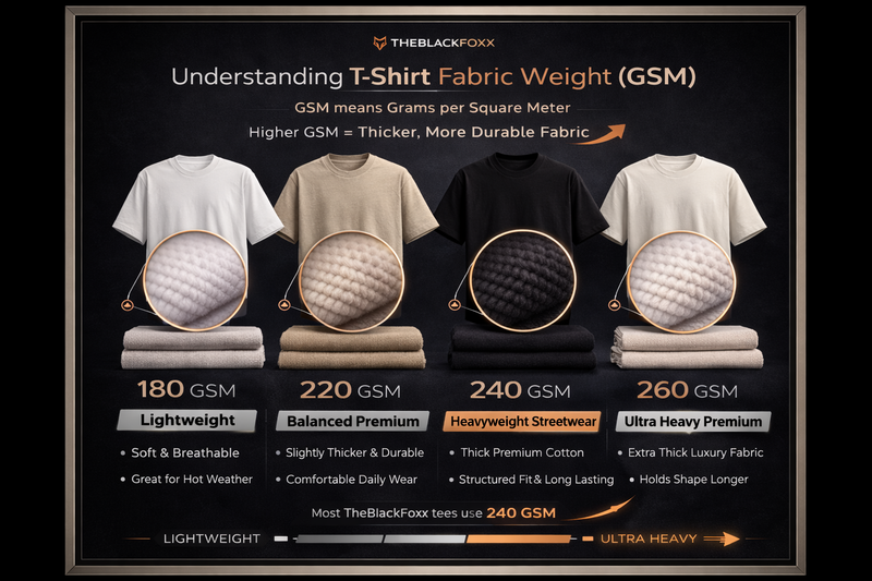 Why TheBlackFoxx Uses 240 GSM Premium Cotton T-Shirts