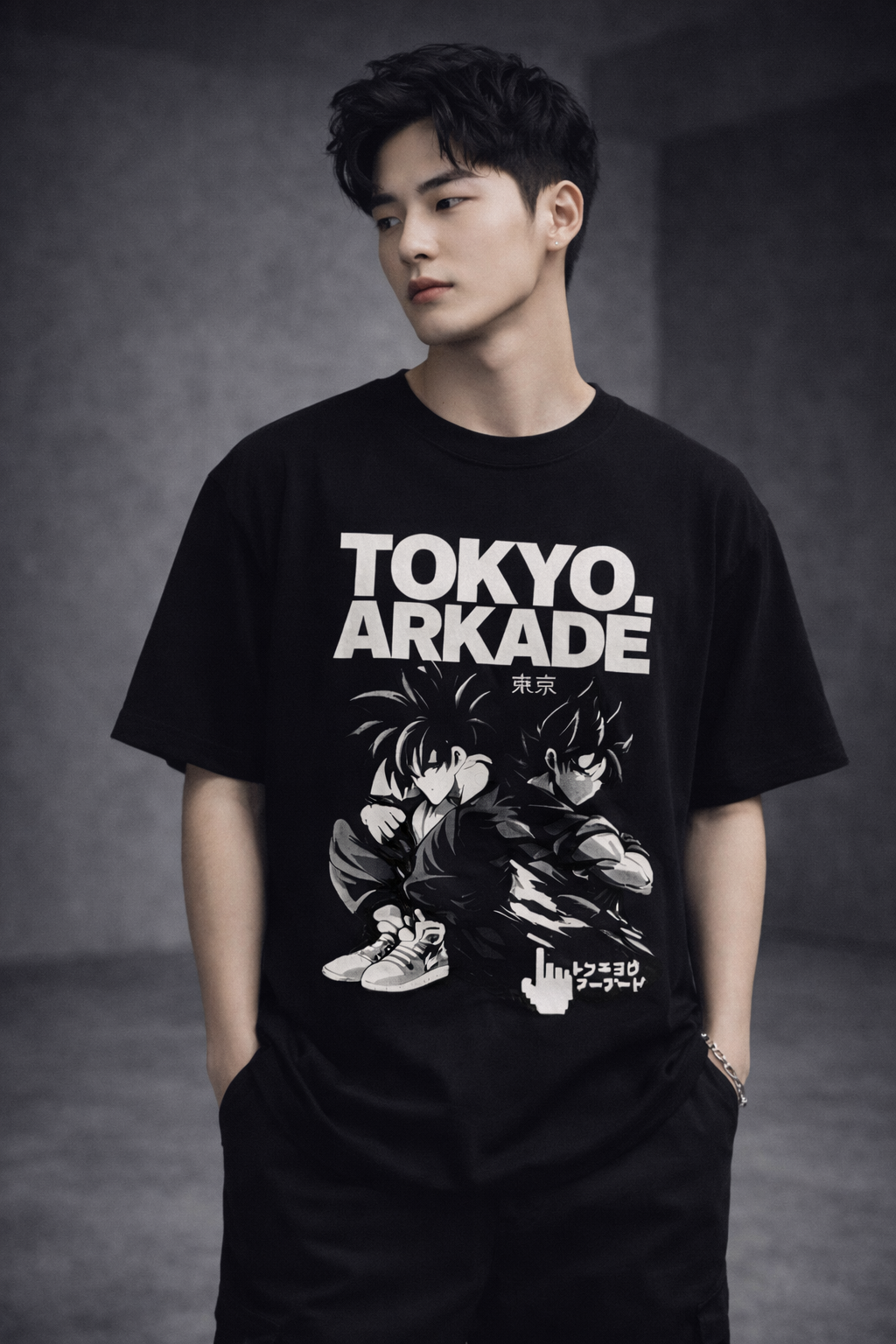 TheBlackFoxx Tokyo Arkade Oversized T-Shirt