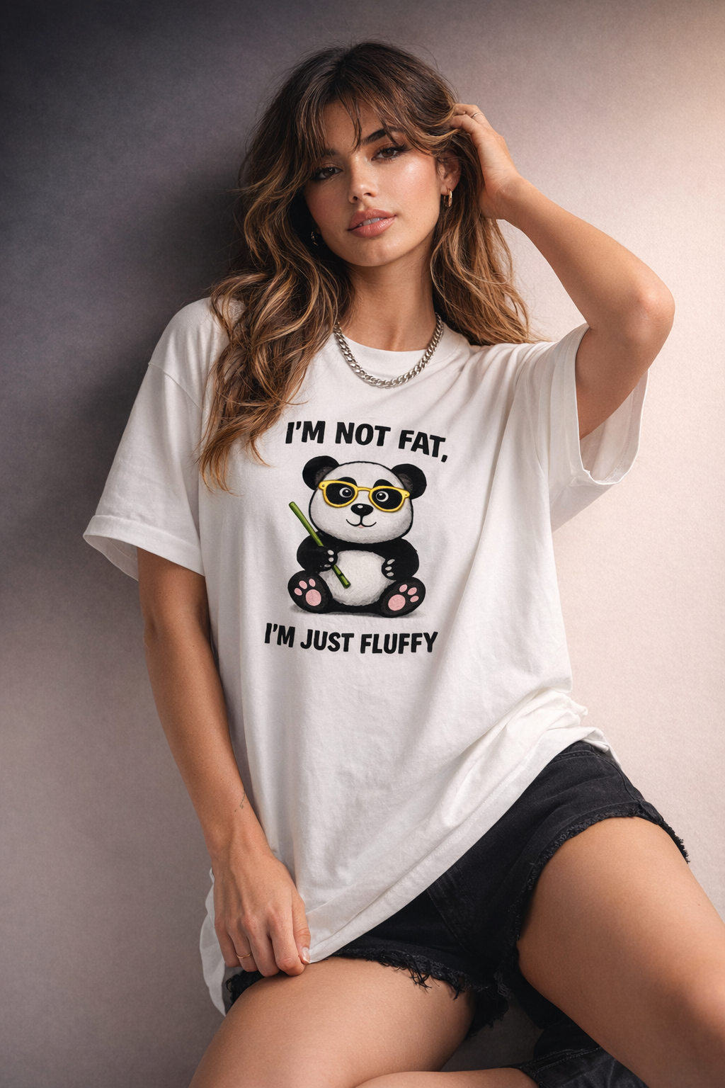 Fluffy Panda Oversized Tee – TheBlackFoxx