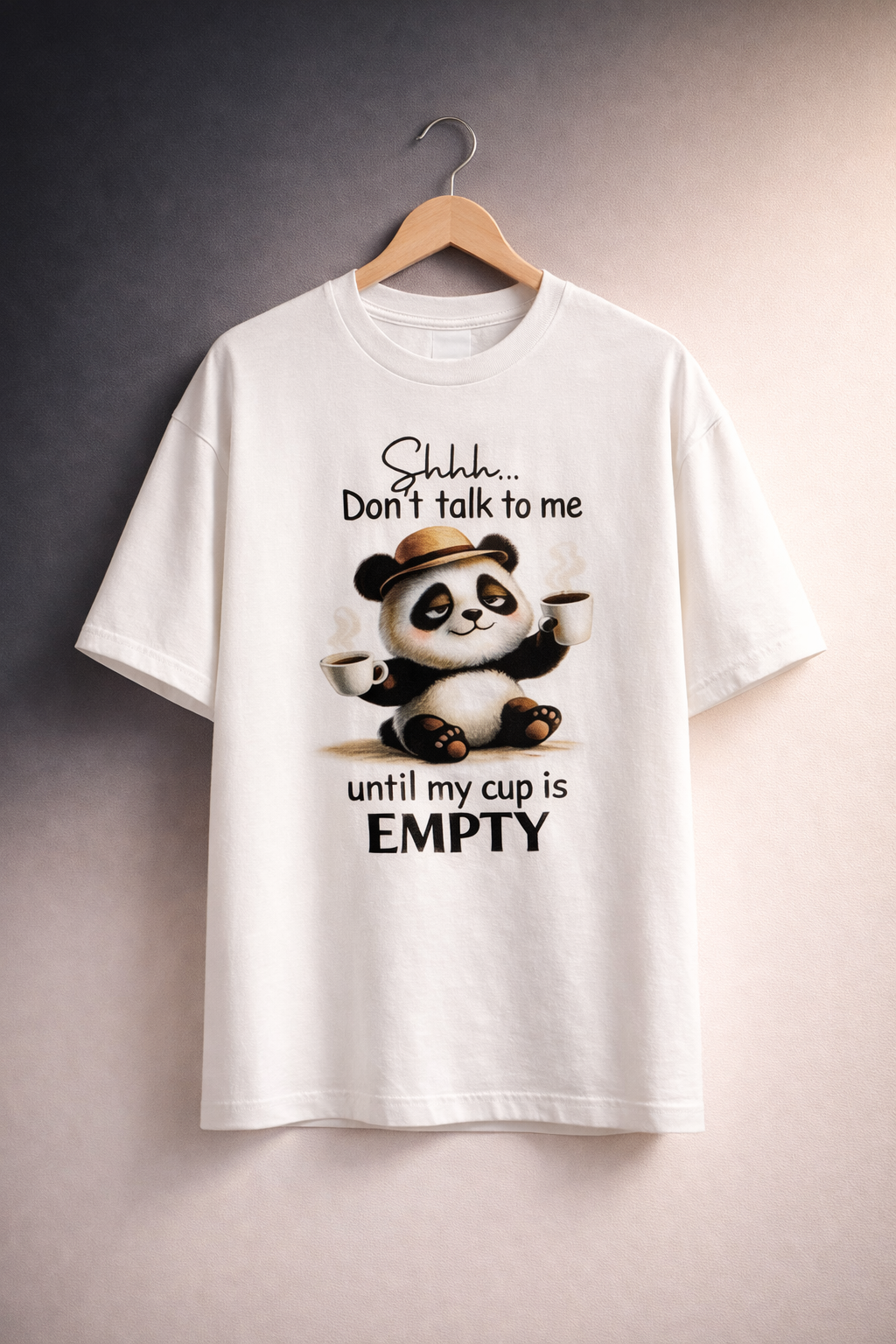 Empty Panda Oversized Tee – TheBlackFoxx