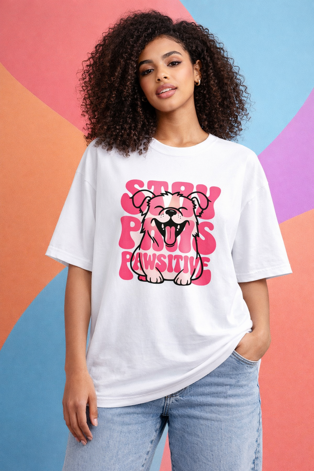 TheBlackFoxx “Stay Pawsitive” Tee