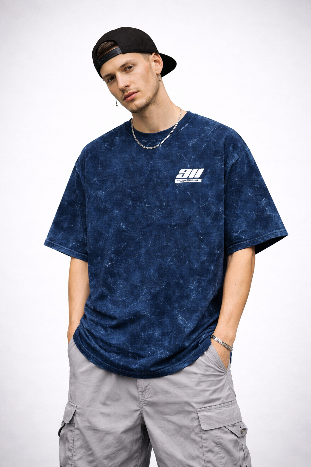 TheBlackFoxx 911 Acid Wash Oversized T-Shirt