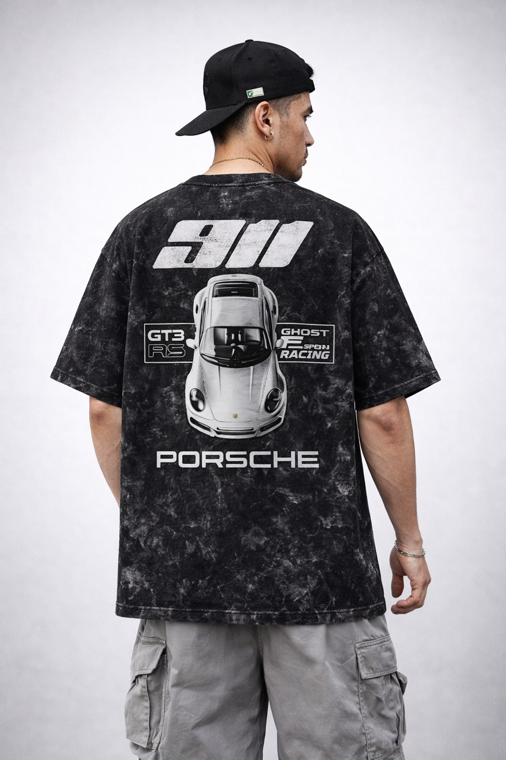 TheBlackFoxx 911 Acid Wash Oversized T-Shirt