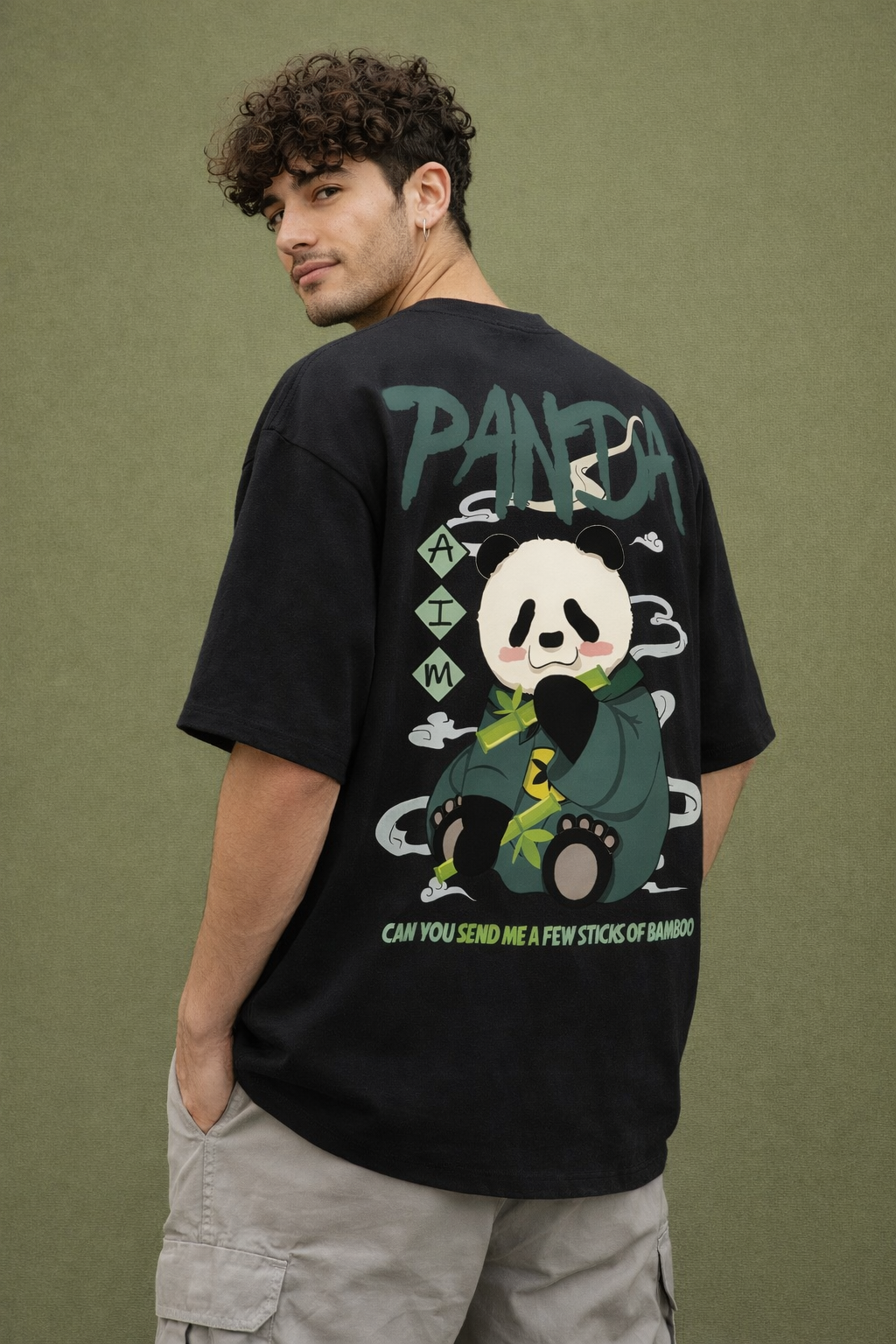 TheBlackFoxx™ Panda Graphic Oversized Tee