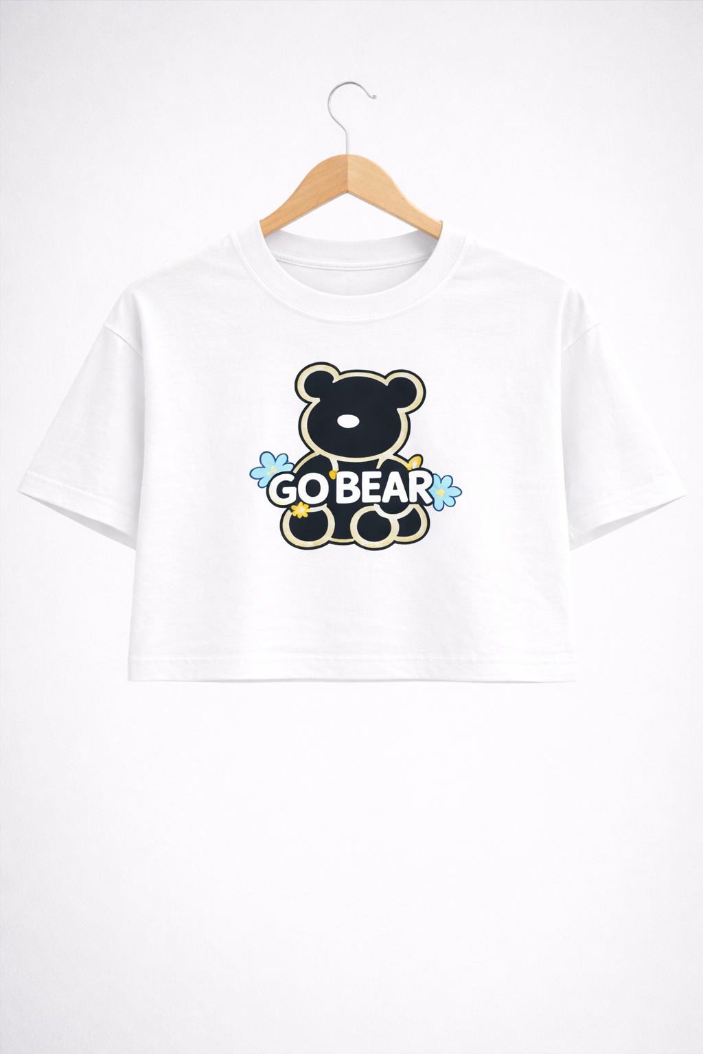 TheBlackFoxx Go Bear Black Crop Top