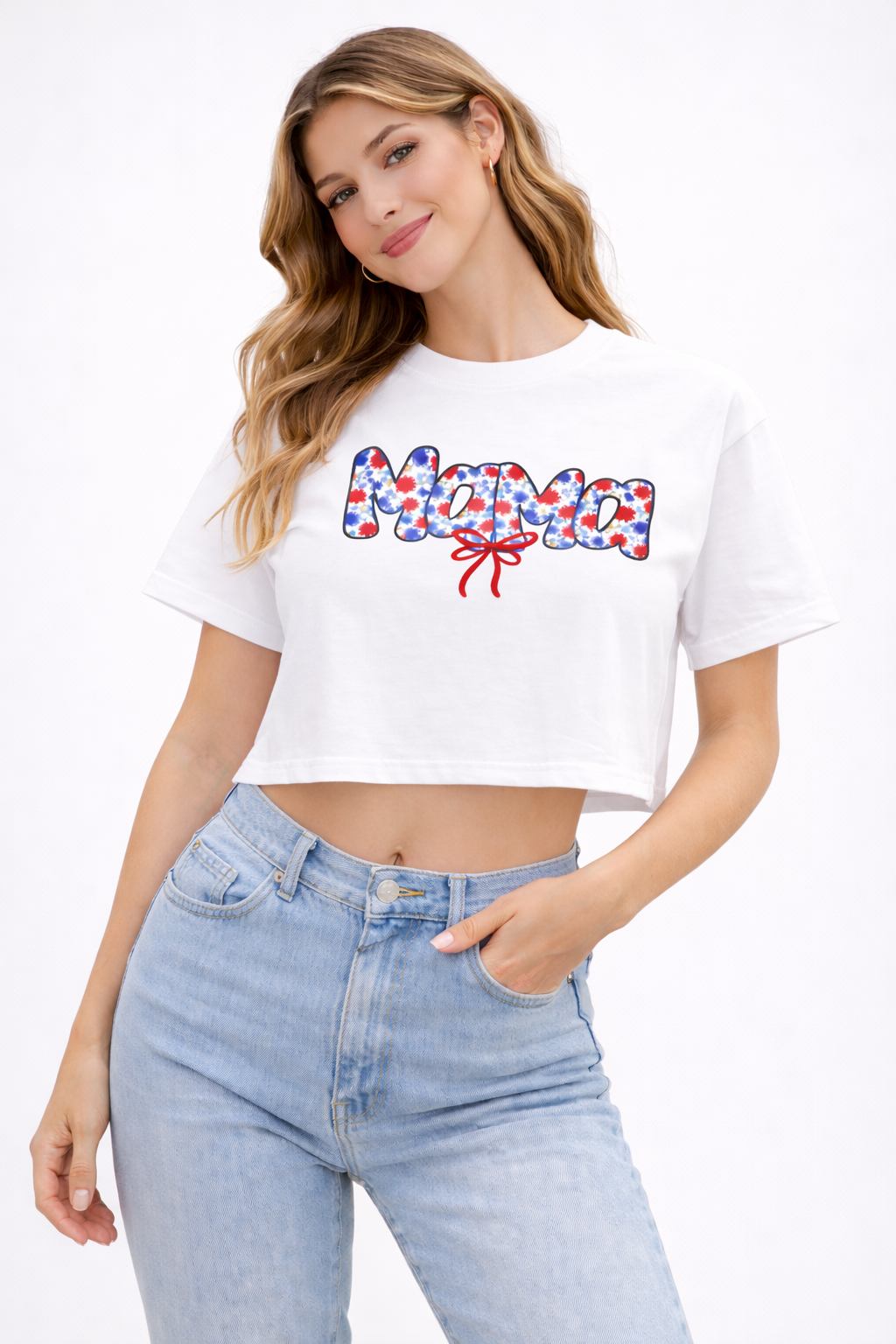 TheBlackFoxx Mama Graphic Crop Tee