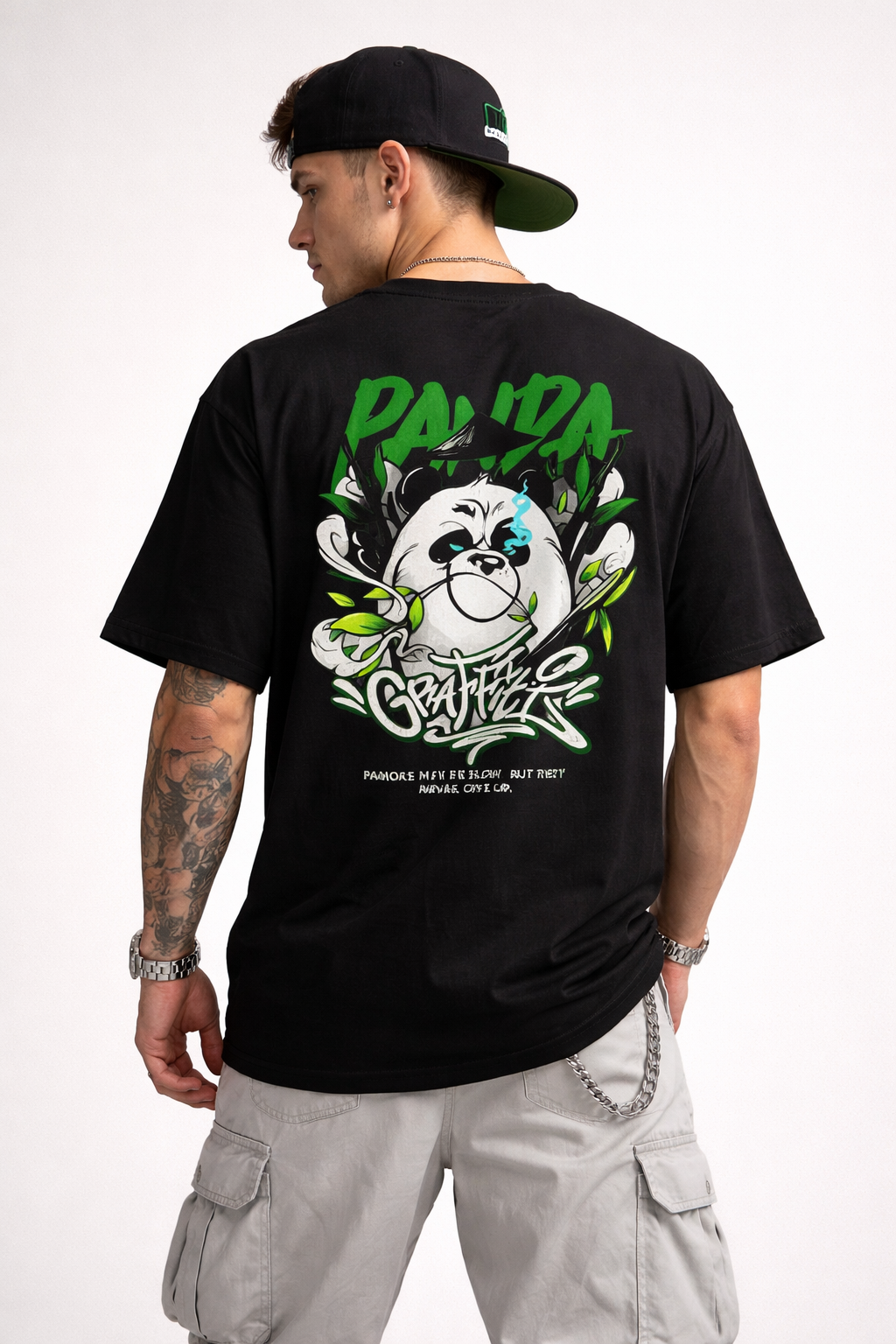 TheBlackFoxx Panda Oversized T-Shirt
