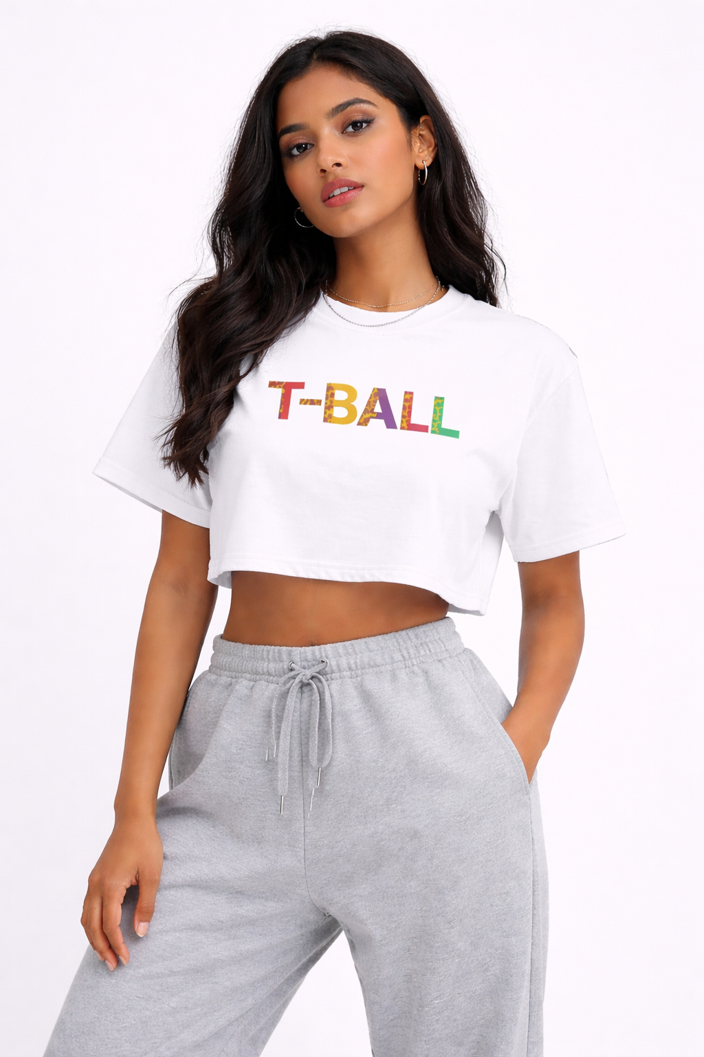 TheBlackFoxx T-Ball Graphic Crop Tee