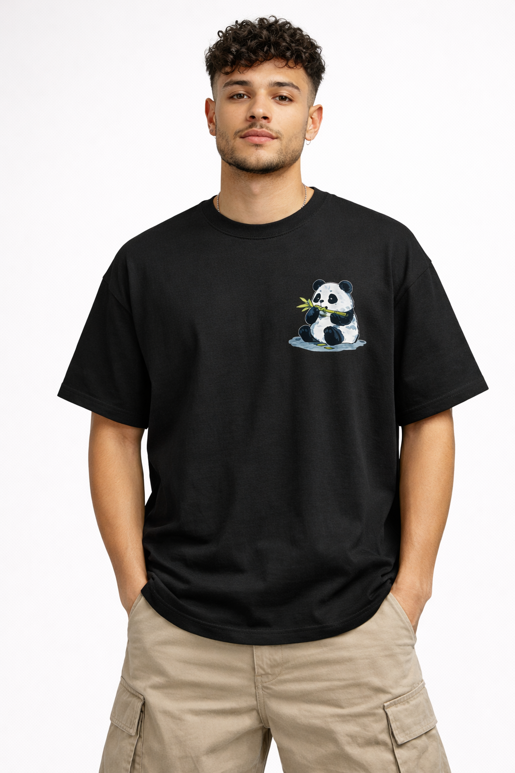 TheBlackFoxx™ Panda Bamboo Oversized T-Shirt