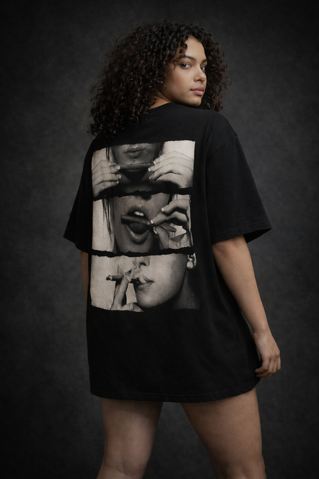 TheBlackFoxx™ Noir Graphic Oversized Tee