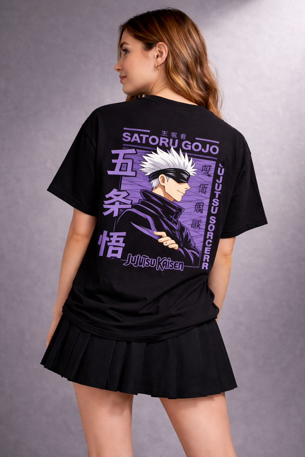 TheBlackFoxx™ Gojo Anime Oversized Tee