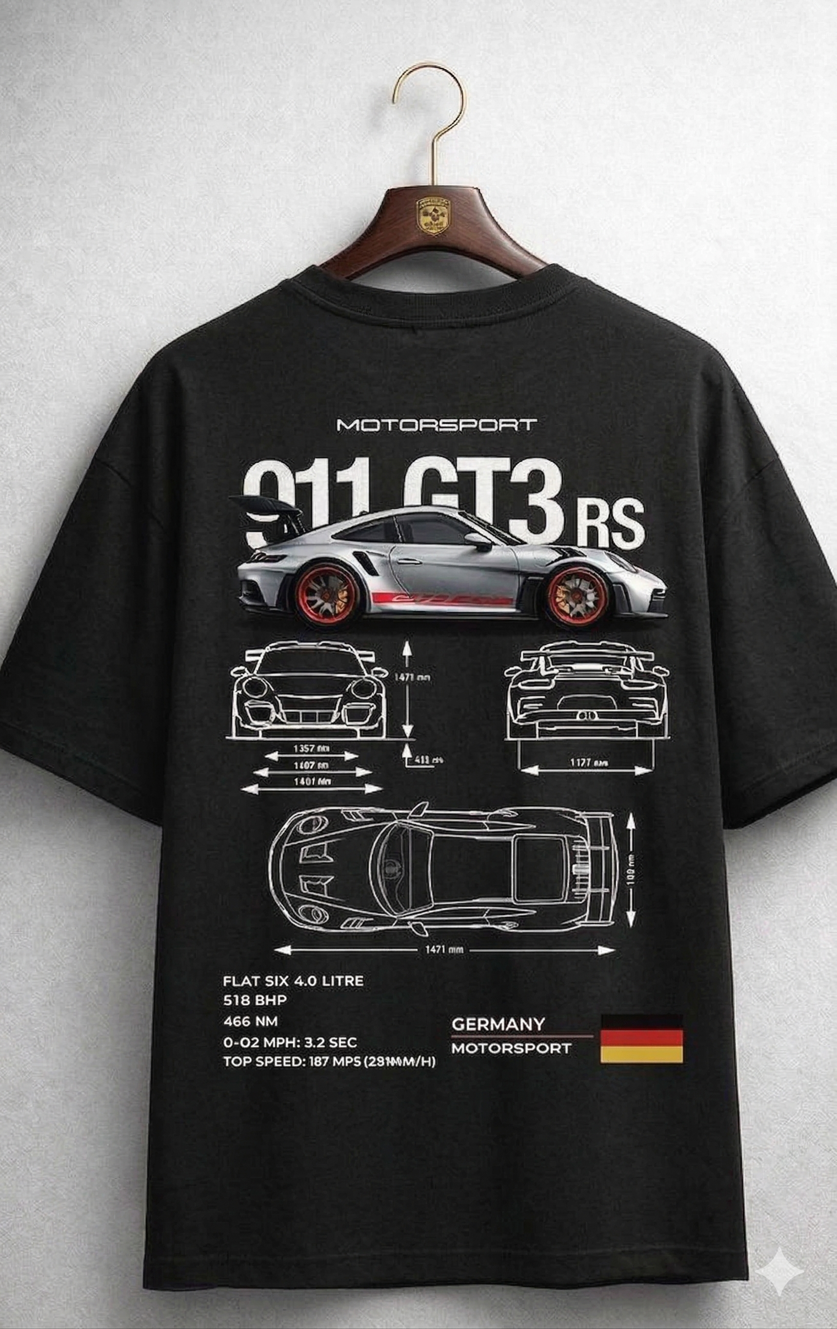 THEBLACKFOXX Motorsport Oversized T-Shirt